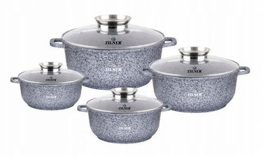 Набір алюмінієвих каструль Zilner Premium, 8 предметів