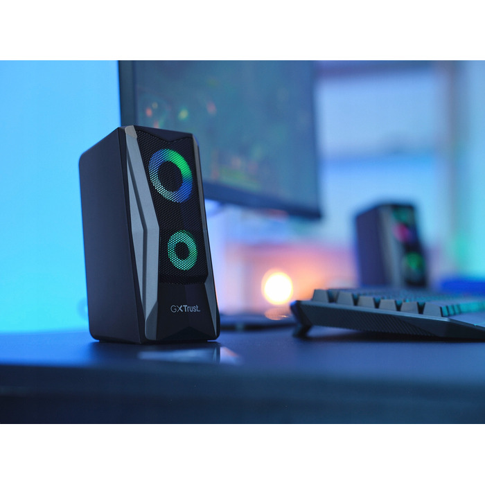 Комплект колонок 2.0 Trust GXT 606 Javv RGB, 6 Вт, чорний