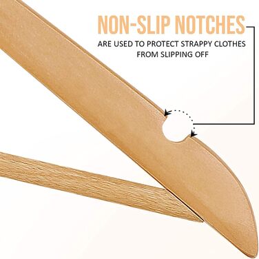 Набір вішалок для одягу Utopia Home (20 шт.) з перекладиною та плечима, білий