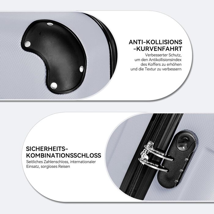 Чемодан Beibye з жорстким корпусом, великий/середній/малий, 14 кольорів, ручна поклажа (55 см), великий (76 см)