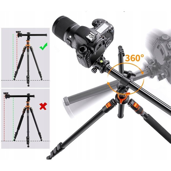 Монопод K&F Concept S210, 231 см, чорний