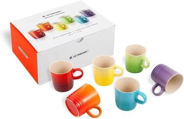 Набір із 6 керамічних кухлів Le Creuset, 350 мл, райдужні