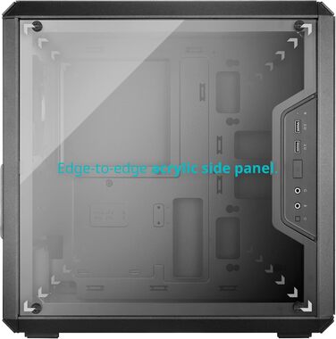 Корпус Cooler Master MasterBox Q300L V2 Mini-Tower mATX з 120 мм вентилятором, склом, USB 3.2 Gen 2x2