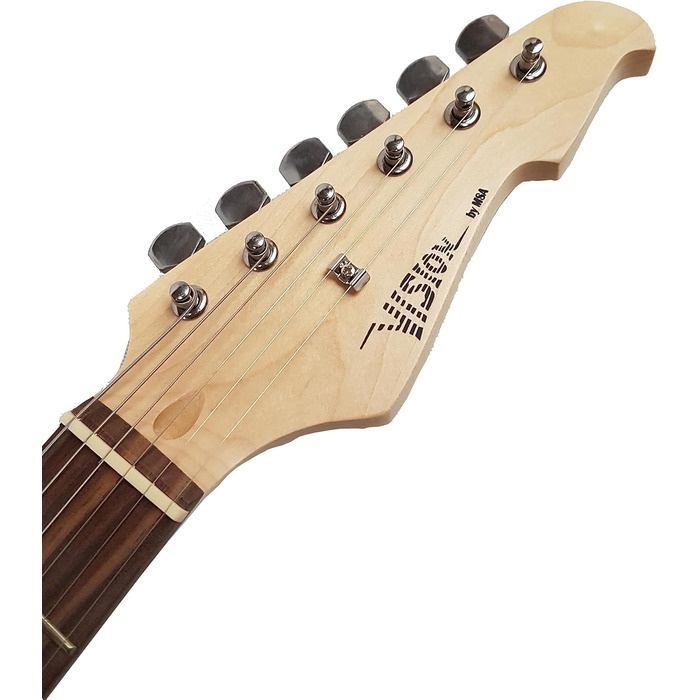 Електрогітара чорна - комплект з підсилювачем 20W, чохол, ремінь, струни, 3 медіатори St5 Black