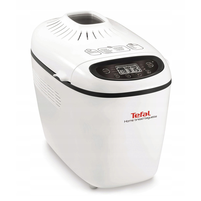 Хлібопічка Tefal, біла, 1600 Вт, 1.51 кг, 16 програм, комплект