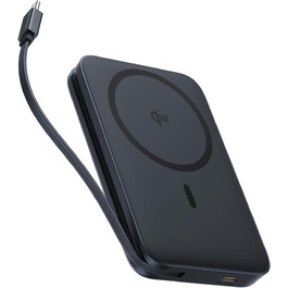 Power Bank Baseus EnerFill MagSafe 10000mAh, 22.5W USB-C, 15W Wireless, для iPhone 17/16/15/14/13/12, сірий