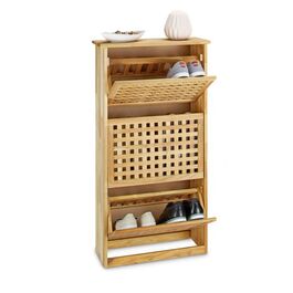 Полиця для взуття Relaxdays Walnut, полиця для взуття HBT: прибл. 20,2 Г х 55 Ш х 104,3 В см, сучасна тумба для взуття для передпокою та входу, натуральна