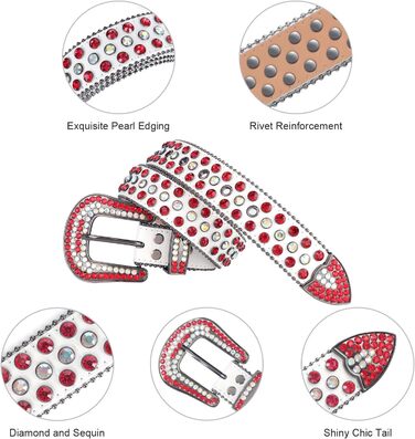 Жіночий та чоловічий шкіряний пряжка з стразами, ковбойський/ковгёрлський пояс з діамантами, пояс з заклепками для джинсів. Розміри: 106 см, 101-106 см
