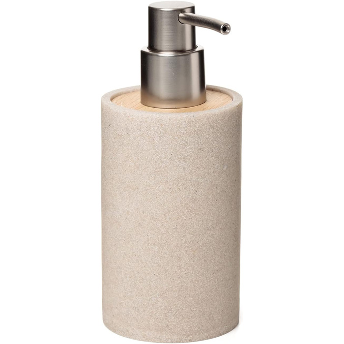 Дозатор для мила у ванну Bora, полірезин, без BPA, бежевий, 13 x 9 x 1,9 см