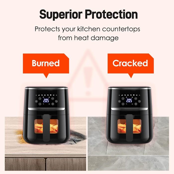 Термостійкий килимок 40 x 45 см - 1 мм, захист від нагріву для фритюрниці, вогнестійкий килимок для кухонних стільниць, масло- та водонепроникний, легко миється, 1 шт. (Хакі, 30x45x0.1 см)