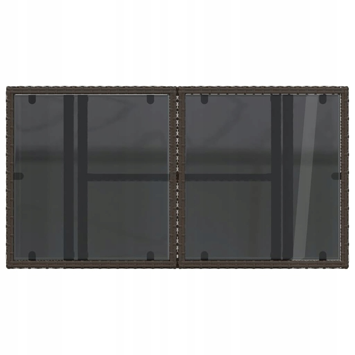 Прямокутний стіл з техноротанга VidaXL, 100 x 55 x 73 см