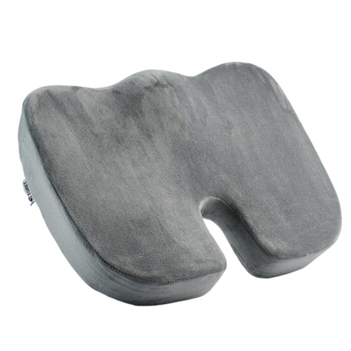 Подушка для попереку та сидіння Egret з Memory Foam для офісного крісла та авто, сіра. Підтримка спини, корекція постави, зняття болю.