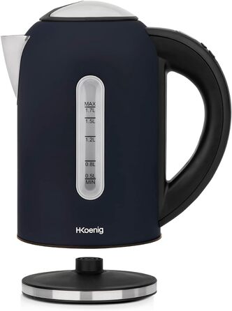 Електричний чайник H.Koenig BOE52, 1.7л, регулювання температури 40-100°C, 2200W, колір: Нічний блакитний