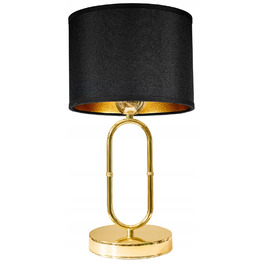 Настільна лампа Glimex сучасна, чорно-жовта, 60 Вт