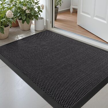 Дексі килимок для дому та вулиці 43 x 76 см, антиковзкий, водонепроникний, міцний, сірий