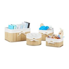 Кошики для зберігання Relaxdays Набір з 4 бамбуків