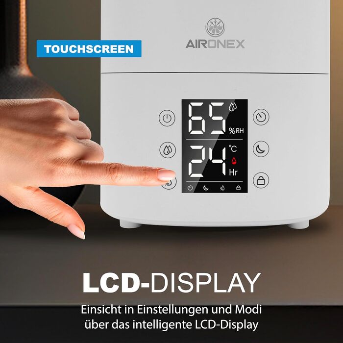 Зволожувач повітря Top-Fill з аромадіфузором, 3.8 л – для вітальні, офісу, дитячої кімнати, спальні