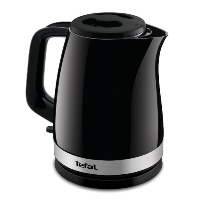 Електричний чайник Tefal Delfini KO150F30, 2400 Вт, 1,5 л, чорний