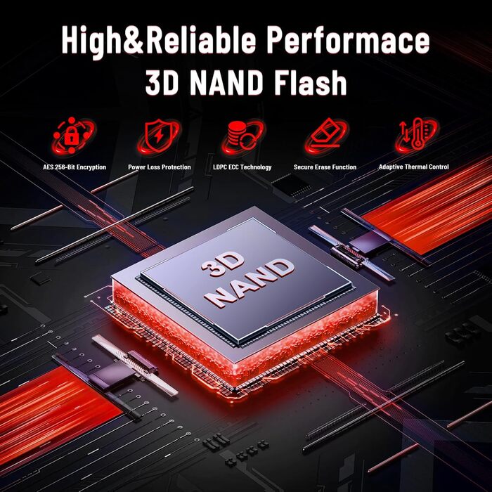 SSD NVMe 1TB PCIe Gen4.0 - 7400 MB/s - 2280 - для ПК, ноутбуків, ігор, AI