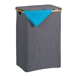 Relaxdays Laundry Basket with Lid, 100 l