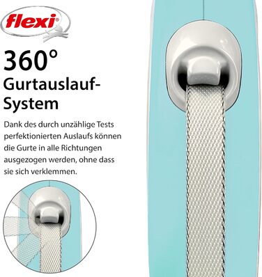 Flexi Comfort L рулетка для собак до 50 кг, 8 м, світло-блакитна