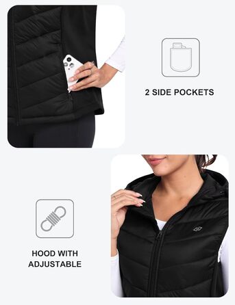 Легка жилетка MoFiz для жінок: безрукавна жилетка з пуху, ідеальна для активного відпочинку, туризму та подорожей. Чорний колір, розмір 3XL