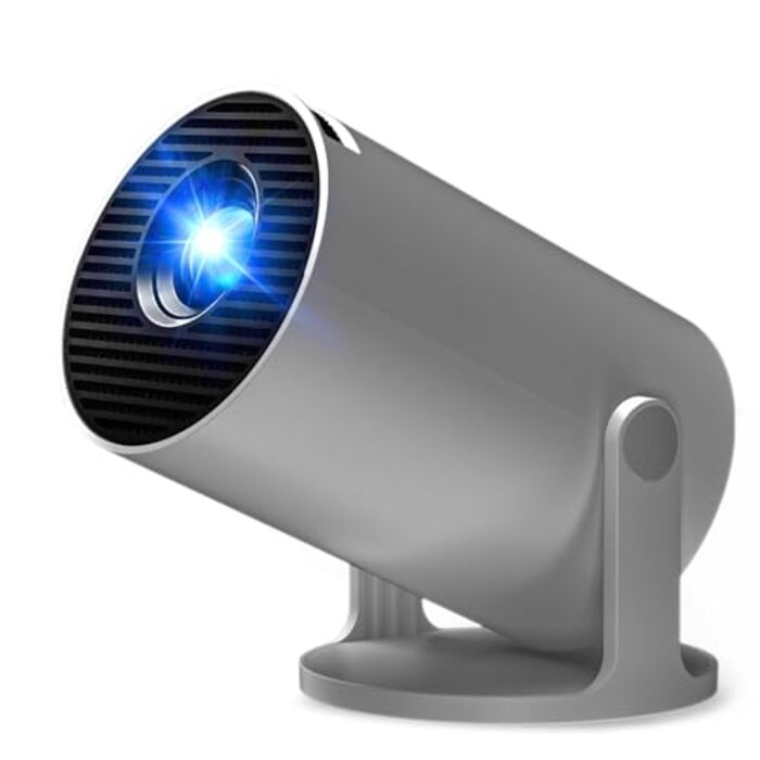 Розумний проєктор AKIYO O2: 1080P, Android 11, WiFi 6, Bluetooth 5.4, HDMI, USB, підтримка PS5, автоматична корекція трапеції, обертання 180°