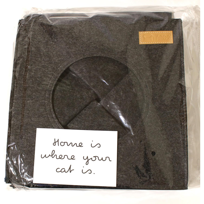 Кігтечка-будиночок для котів з фетру для полиць IKEA Kallax/Expedit, зручна лежанка-кошик, сірий колір, для 2 котів або великих котів