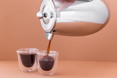 Френч-прес La Cafetière, подвійні стінки, нержавіюча сталь, 8 чашок, сріблястий
