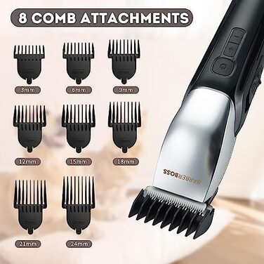 Набір для грумінгу тварин BarberBoss: професійна собача машинка для густого волосся, триммер для заплутаного хутра, безшумна та водонепроникна