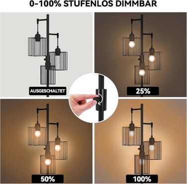 Стійка лампа YU YUSING з полицями, LED, 1.6м, для вітальні, спальні, офісу (біла/чорна)