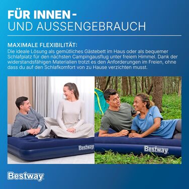 Повітряний матрац двоспільний Bestway Blue Horizon Double XL, 191 x 137 x 22 см, синій