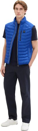 Жилет чоловічий TOM TAILOR Hybrid з коміром, розмір L, колір Hockey Blue