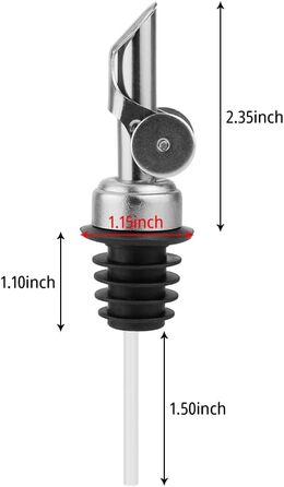 Дозатор для оливкової олії Meetsweet, нержавіюча сталь 304, автоматичне відкриття/закриття, 2 шт., для дому (золотистого кольору)