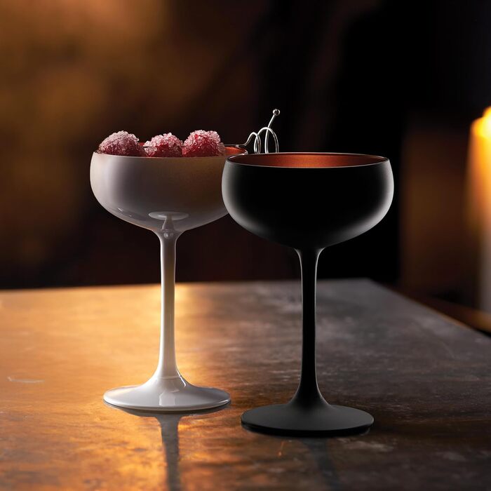 Набір келихів для шампанського Stölzle Lausitz Elements 6 шт. (230 мл) – Чорний/Бронзовий