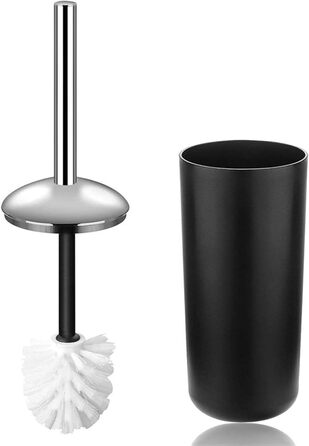 Набір аксесуарів для ванної кімнати Icegrey: 6 предметів, чорний (дозатор для рідкого мила, тримач для зубних щіток, стакан, мильниця, тримач для туалетного йоржика, сміттєвий контейнер)