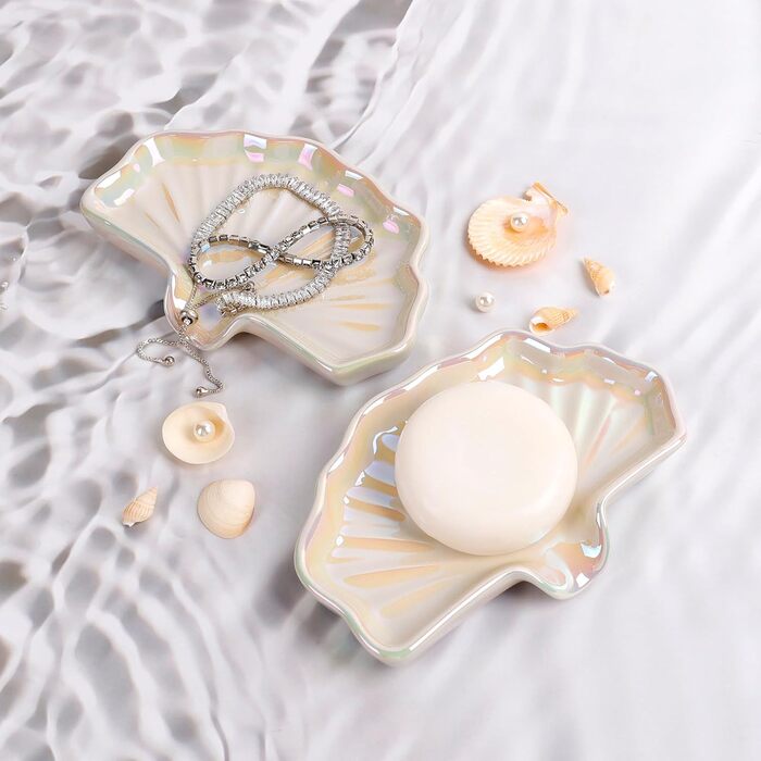 Керамічна мильниця з піддоном Antis's Home, Зелений мильниця-тримач для ванної, душу та умивальника, Сучасний дизайн