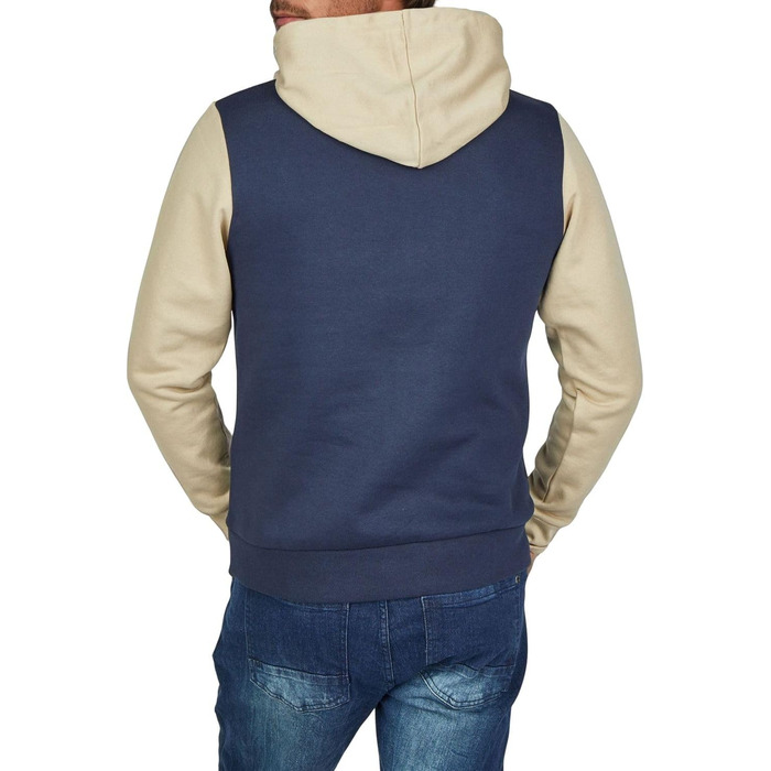 Чоловічий худі Jack & Jones JWHLOGO Blocking Regular Fit з принтом, великий розмір (Plus Size), багатоколірний (зелений, синій, бежевий), 5XL