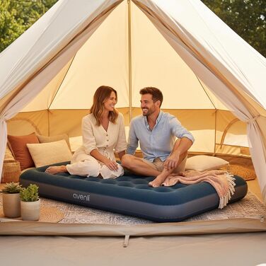 Надувна матрац-ліжко AVENLI для кемпінгу та дому (191x137x22 см) з вбудованим насосом для 1 особи