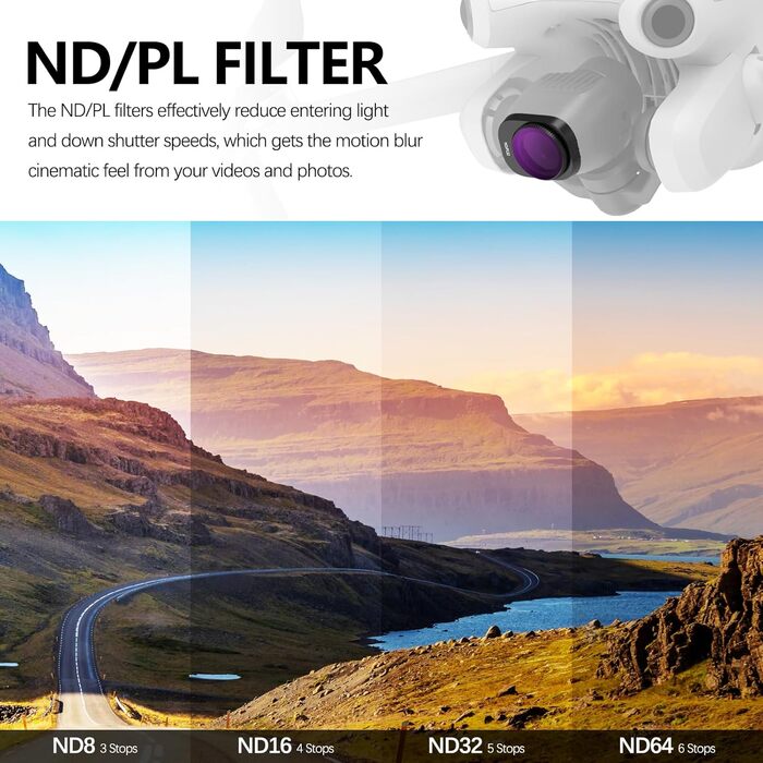 Набір ND фільтрів для DJI Mini 4 Pro - FPVtosky Mini 4 Pro ND Filter Set (6 шт.)