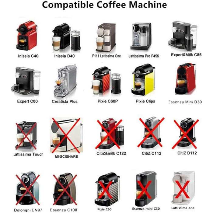 Багаторазові кавові капсули з нержавіючої сталі Cafilas для Nespresso, 2 шт., з ложкою та щіточкою для очищення