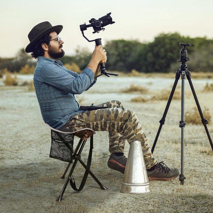 REDCAMP 2 шт. Кемпінгові стільці-штатив, 56 см, складні, 3 ніжки, камуфляж для відпочинку на природі, риболовлі, полювання та туризму