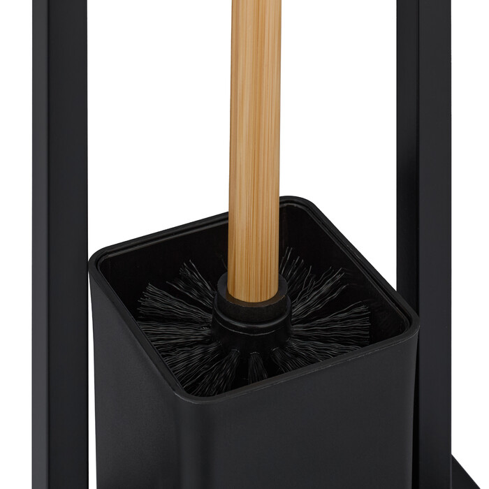 Relaxdays Toilet Set Bamboo & Stainless Steel