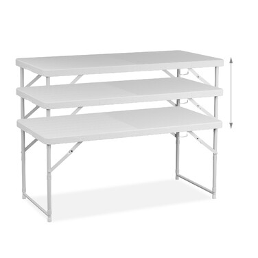 Relaxdays Folding and Height-Adjustable Garden Table