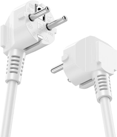 Многофункціональна мережева стрічка deleyCON з 6 розетками та індивідуальним вимикачем для кожної (біла)