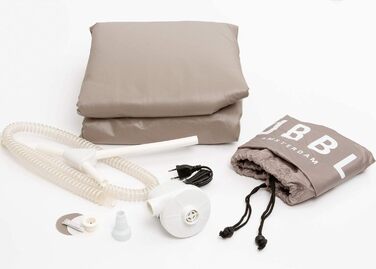 Надувна ванна Tubble Royale 255 літрів - складана ванна для дорослих, 188 см, монтаж за 1 хв, для дому та вулиці, Home Spa & Eisbad, Ambient Taupe