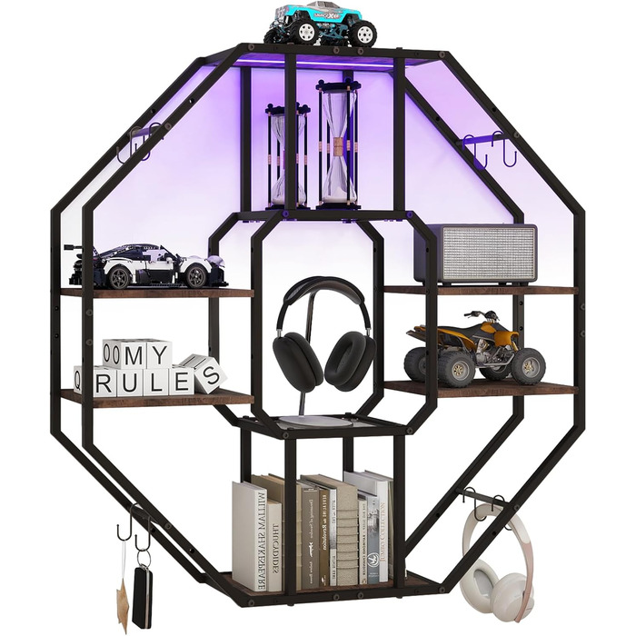 Стильне металеве вітрина для вина з LED-підсвічуванням, 3 яруси, для бару, кухні, вітальні, ресторану, чорний, 20x80 см