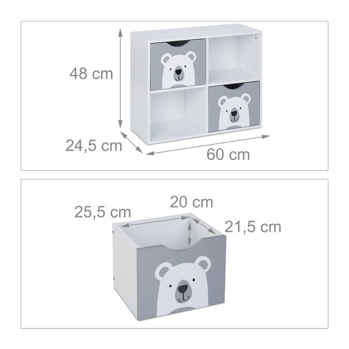 Relaxdays Children's Shelf Bear