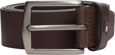 Чоловічий регульований шкіряний ремінь Tommy Hilfiger Brown (Coffee Bean)