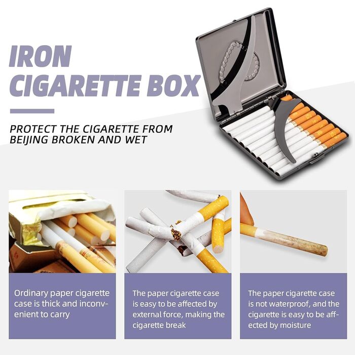 Металеве цигарковий футляр у формі серця Rosegold для 20 цигарок (83's 20pcs)